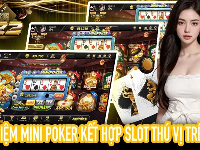 Hình ảnh bàn Poker với các quân bài và chip