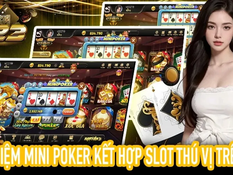 Hình ảnh bàn Poker với các quân bài và chip